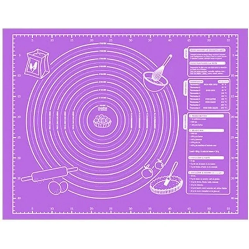 Silicone Pad Kneading Pad with Scale Meter Pastry Fondant Mat Kitchen Baking Special Silicone Mat