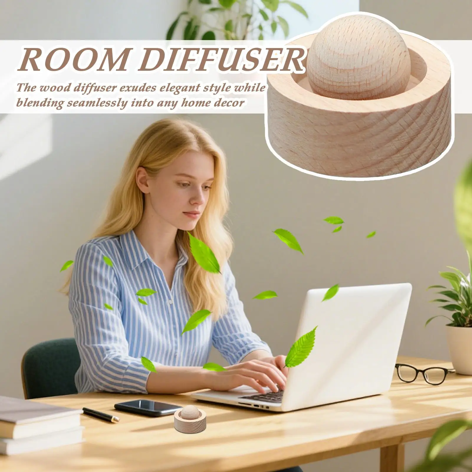 Wood Diffusers For Home Air Purification Desktop Decor Household Scent Diffuser For Office Travelers College Students Dormitory
