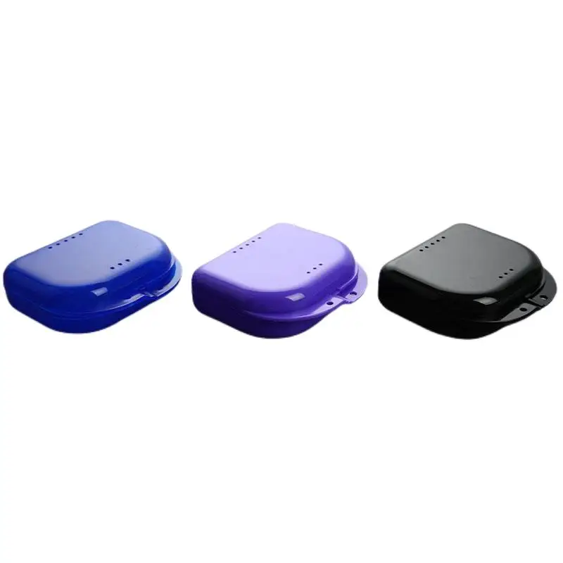 1pcs Tooth Retainer Small Hole Tooth Box Braces Container Mouthguard Guard Denture Storage Case Clean Organizer Case