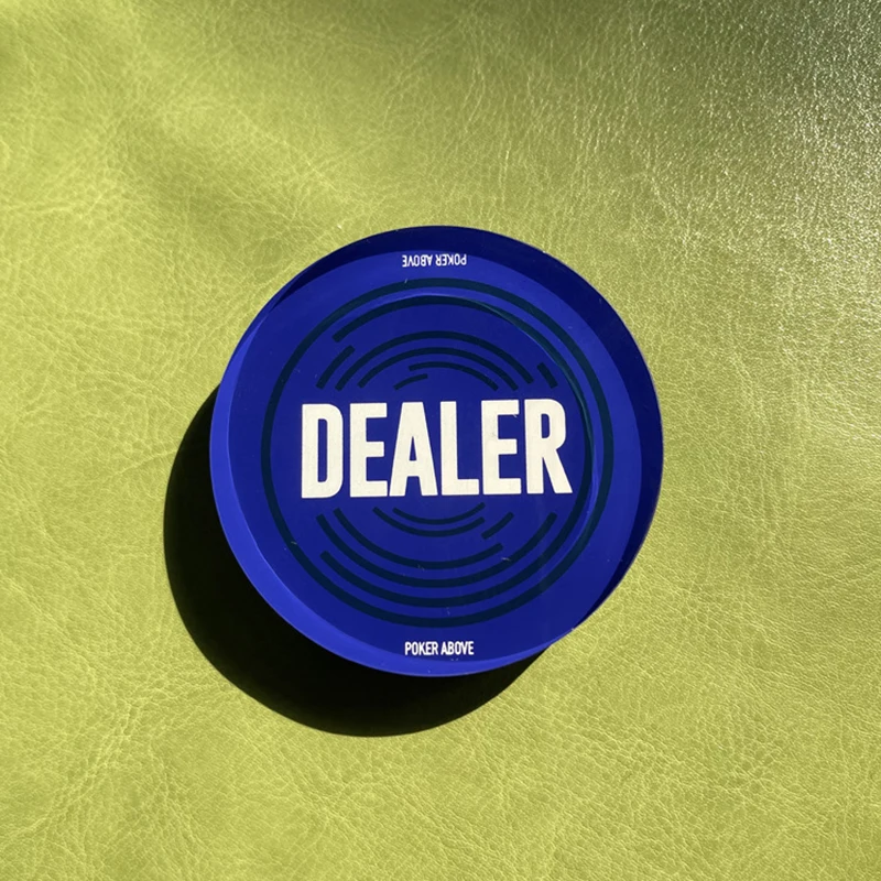 Texas Hold'em Round High Grade Acrylic Crystal DEALER ALLIN Banker Position Code Poker Pressure Plate Button Indicator