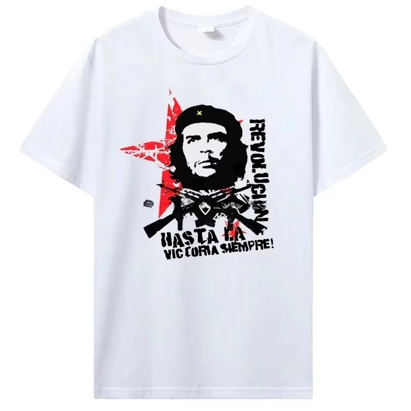 Che Guevara T-shirt, Unisex, Cotton Print Short Sleeve, Retro Political Art Street Style, 2026 Loose Casual T-Shirt