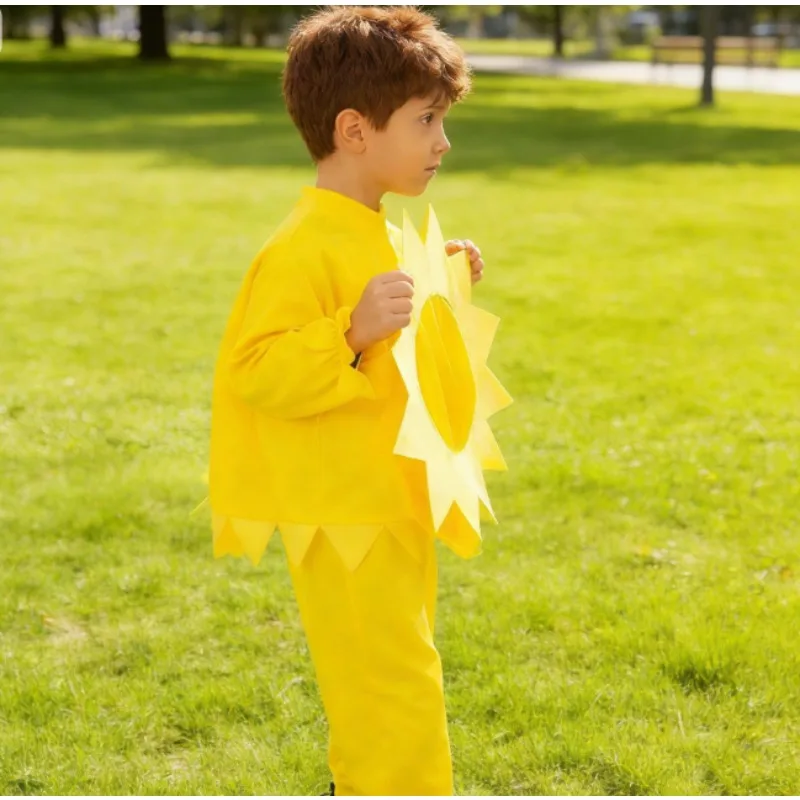 

Детский костюм подсолнуха для Хэллоуина, для косплея, для детского сада, для вечеринок, для сценических выступлений