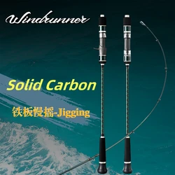 1.83/1.95m 6 ft Solid Carbon Tip Offshore Slow Jigging Rod M/MH power green color casting sea fishing grouper spinning boat rod