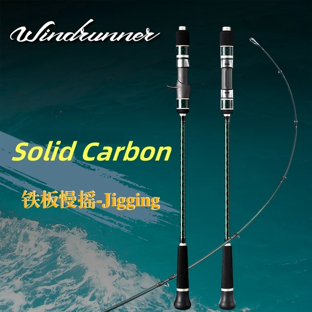 1.83/1.95m 6 ft Solid Carbon Tip Offshore Slow Jigging Rod M/MH power green color casting sea fishing grouper spinning boat rod