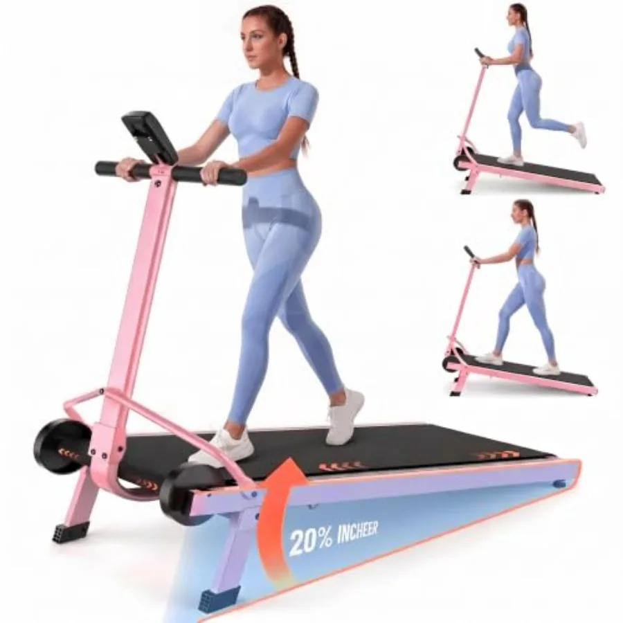 Manual Treadmill Foldable Non-Electric Walking Running Machine