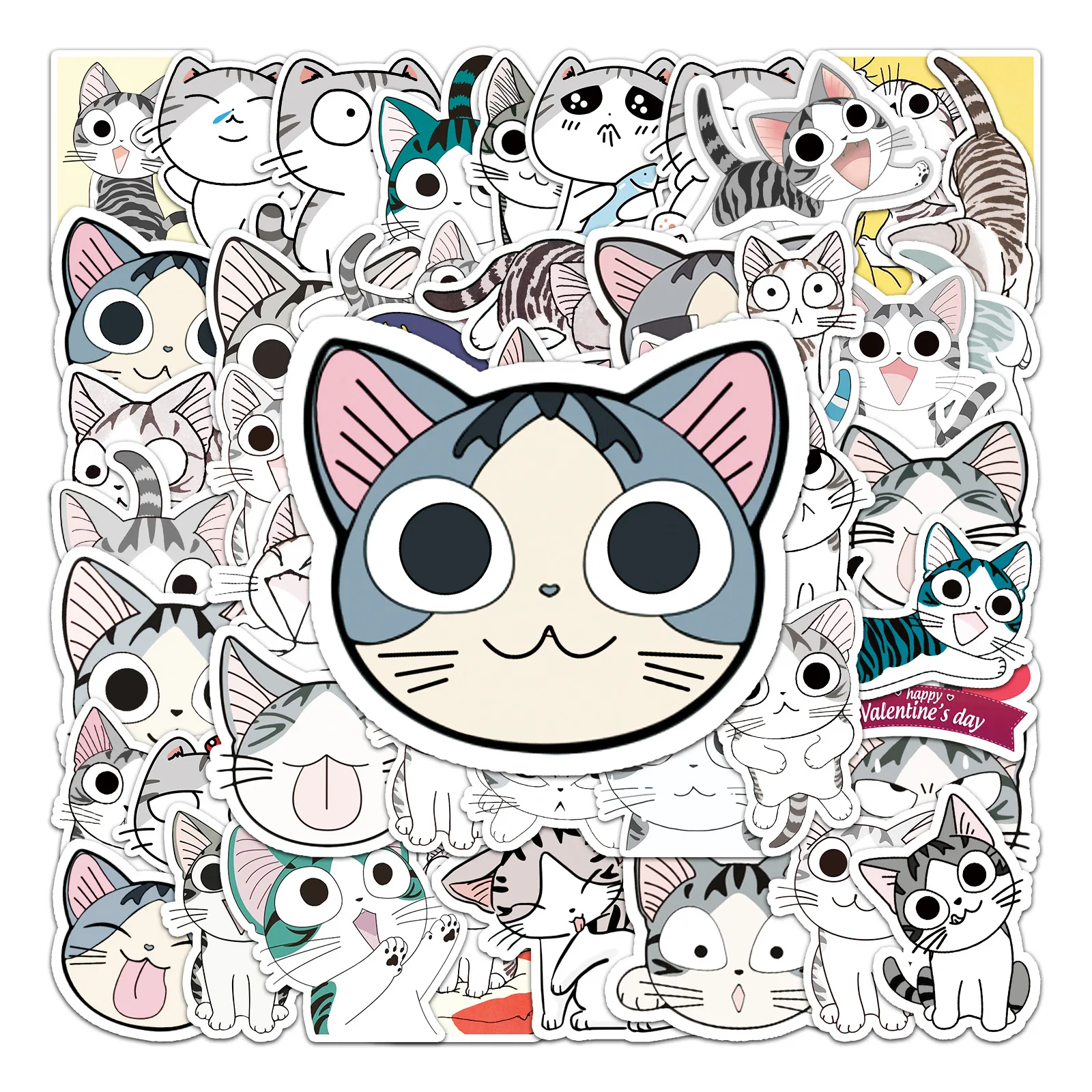 

53PCS Cartoon Anime Chi's Sweet Home Stickers Cute Chi Cat Sticker Toys DIY Notebook Luggage Laptop Phone Wall Decals Gifts