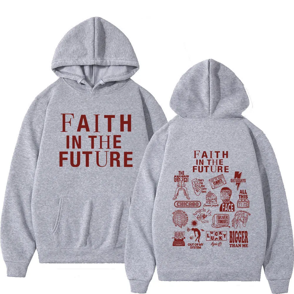 Faith in The Future 2024 Tour Concert Hoodie Men Fashion Vintage Hooded Sweatshirts Harajuku Aesthetic Oversized Hoodies Unisex