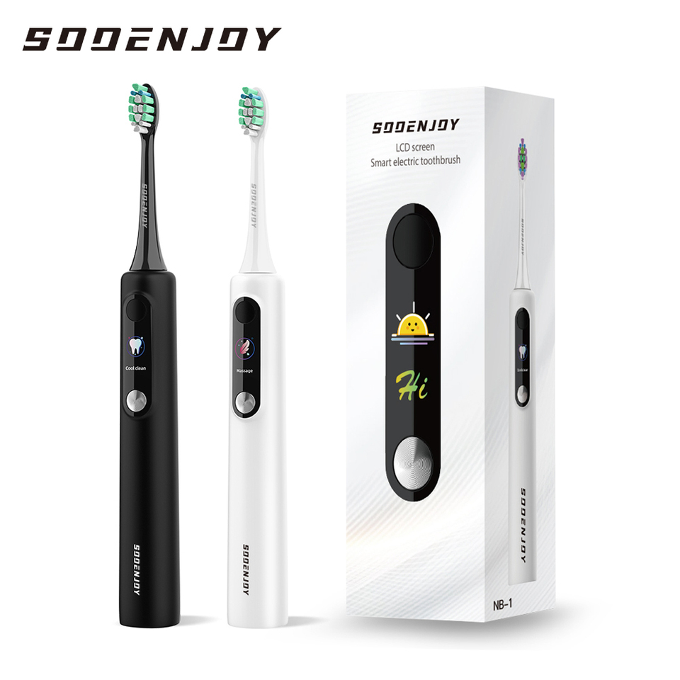  SOOENJOY Sonic Electric Toothbrush Smart LCD Screen Sonic Tooth Brush DIY Mode Automatic Cleaner Adult NB-1 Teethbursh 