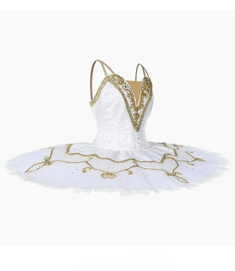 Doornroosje tutu jurk Ballet kinderwedstrijdjurk witte professionele op maat gemaakte pompadourjurk voor volwassenen