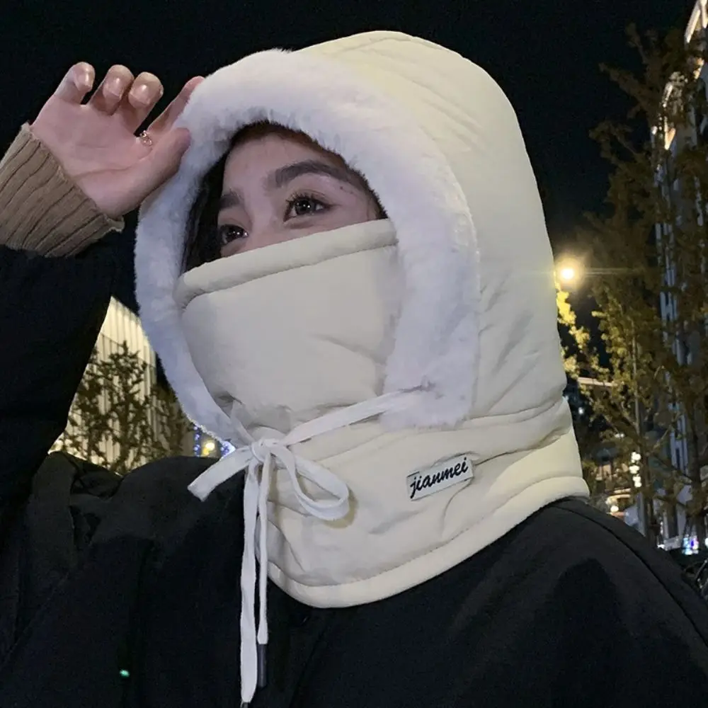 Cycling Cap Down Cotton Balaclava Ski Mask Windproof Warm Beanies Cap Dustproof 4-in-1 Ear Protection Hat Outdoor