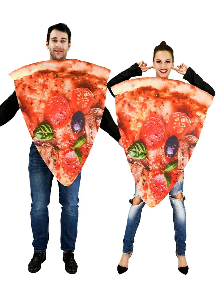 

Хэллоуин для взрослых, карнавальный костюм для пиццы, пар, карнавал, нарядный наряд для выступления на сцене Dr Food, полиэстер, весна 2025