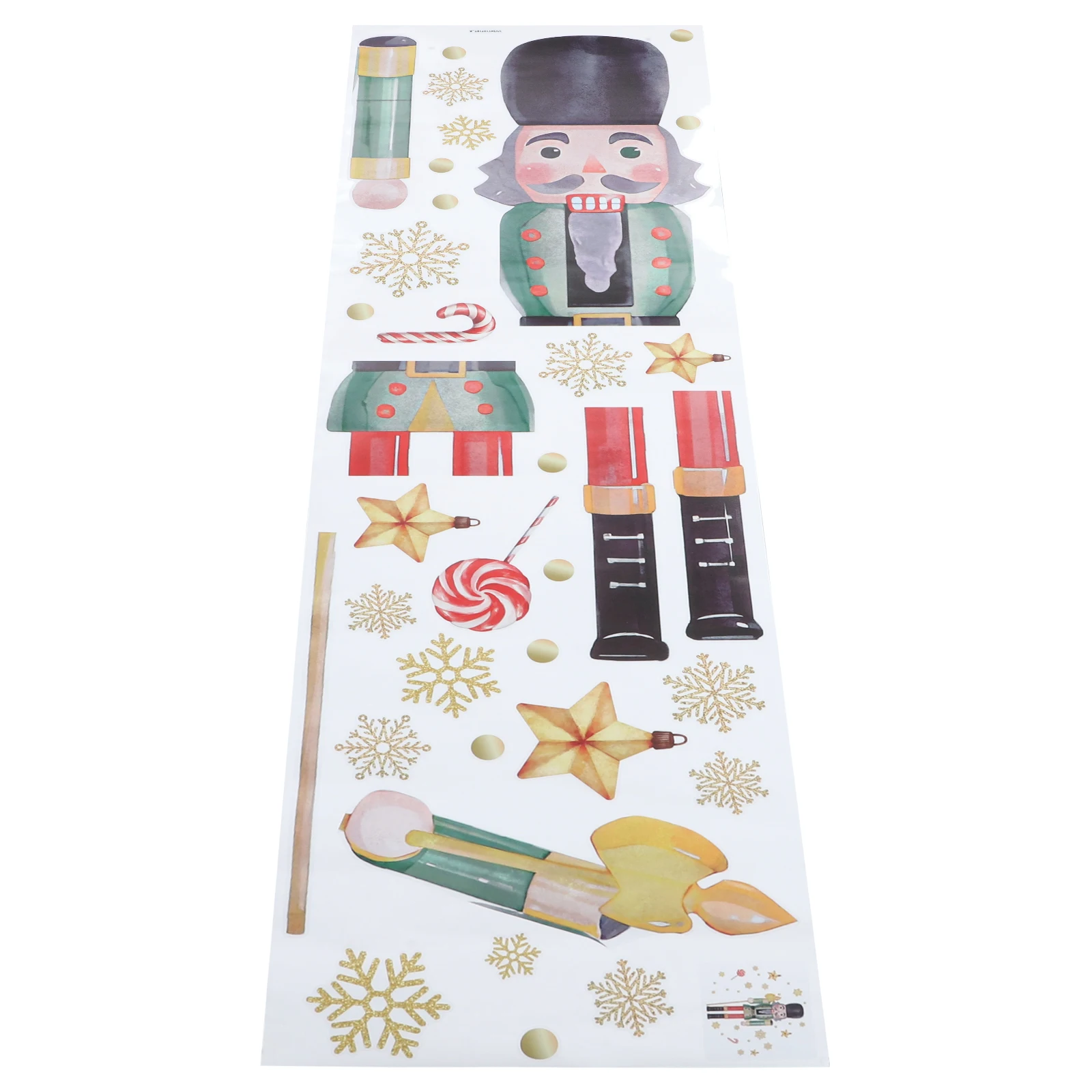 

1Set Nutcracker Holiday Wall Stickers Christmas Window Decals Snowflake Decorations Xmas Door Stickers Classroom Winter Room