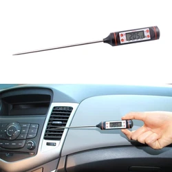 New Car Air Condition Outlet Thermometer With Long Probe LCD Display Digital Temperature Gauge Check Tool Car Tools