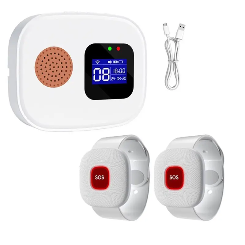 Stylish-Digital Display For Elderly Wifi Caregiver Pager Nurse Call Button Alert System Call Bell For Restaurant