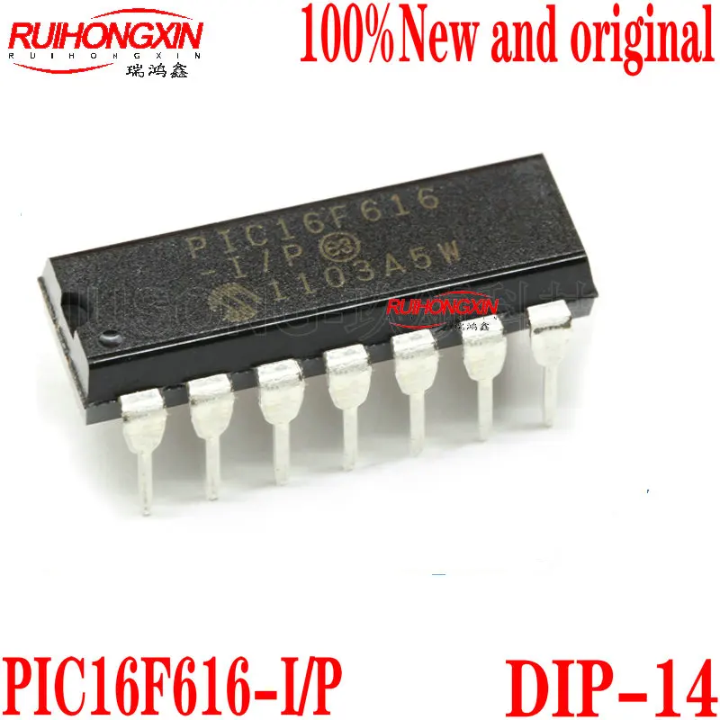 PIC16F616-I/P DIP-14 100%New and Original