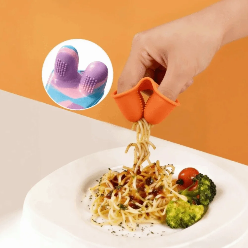 Oil-proof Silicone Snacks Finger Cover Heat Resistant Dirt-proof Potato Chips Finger Sleeve Non-slip Food Clip Kitchen Aid