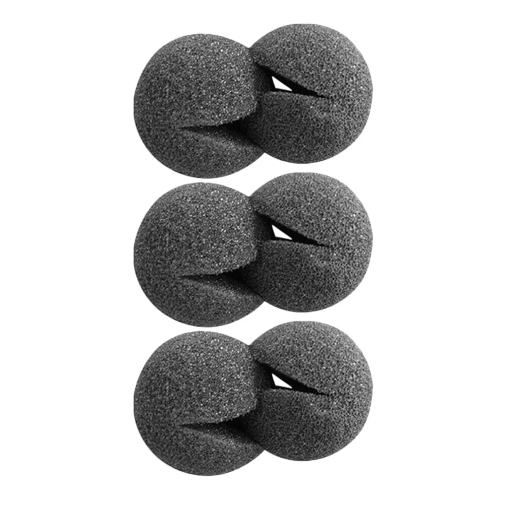 

6PCS Black Clown Nose Party Supplies Mini Sponge Balls Foam Circus Nose Fun Clown Costume Accessories for Entertainers Cosplay M