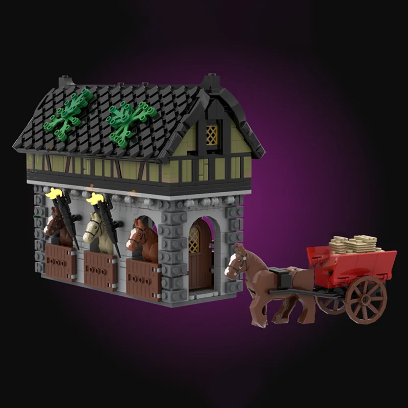 Moc Building Bricks The Medieval Village - Series 1 Bundle Castle Model Building Technology Modular Blocks Construstion Toy Gift