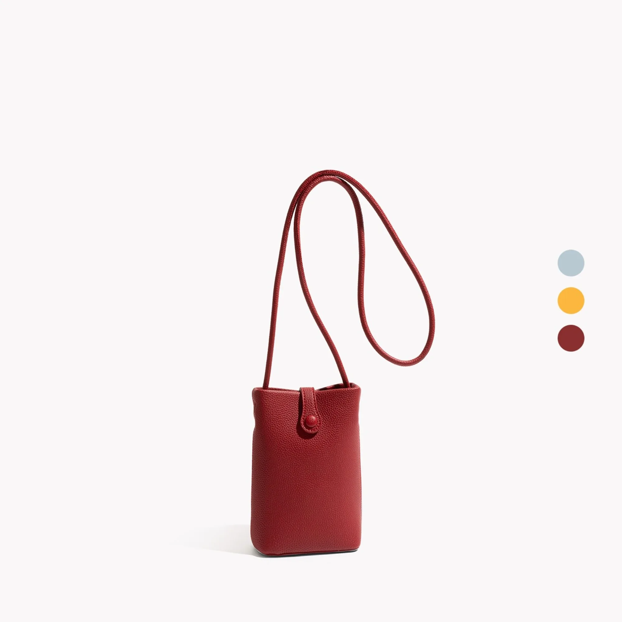 CKKUI Mini Slanted Phone Bag for Women, PU Leather Casual Shoulder Bags, Simple and Portable, Solid Color Wallet for Commuting