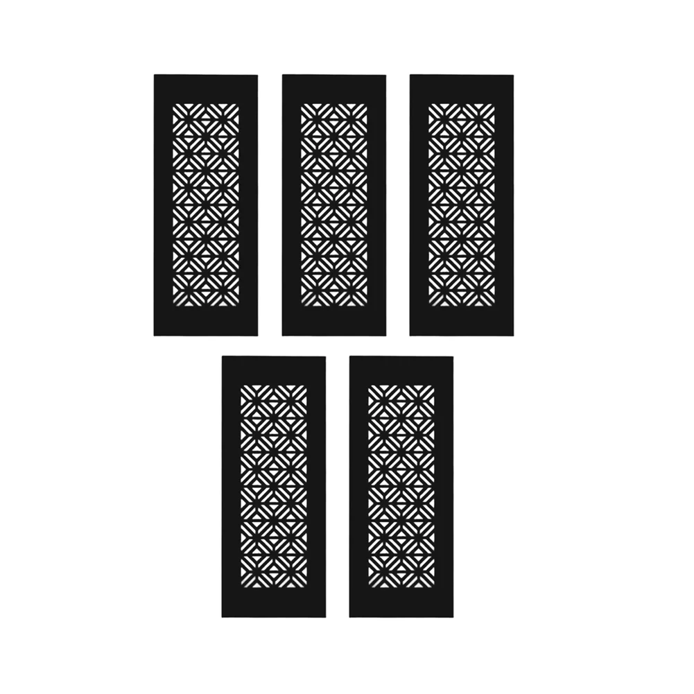 5-Piece Aluminum Ventilation Cover for Cabinets Wardrobes Ceilings Walls with Functional Grid Design and Refined Appearance