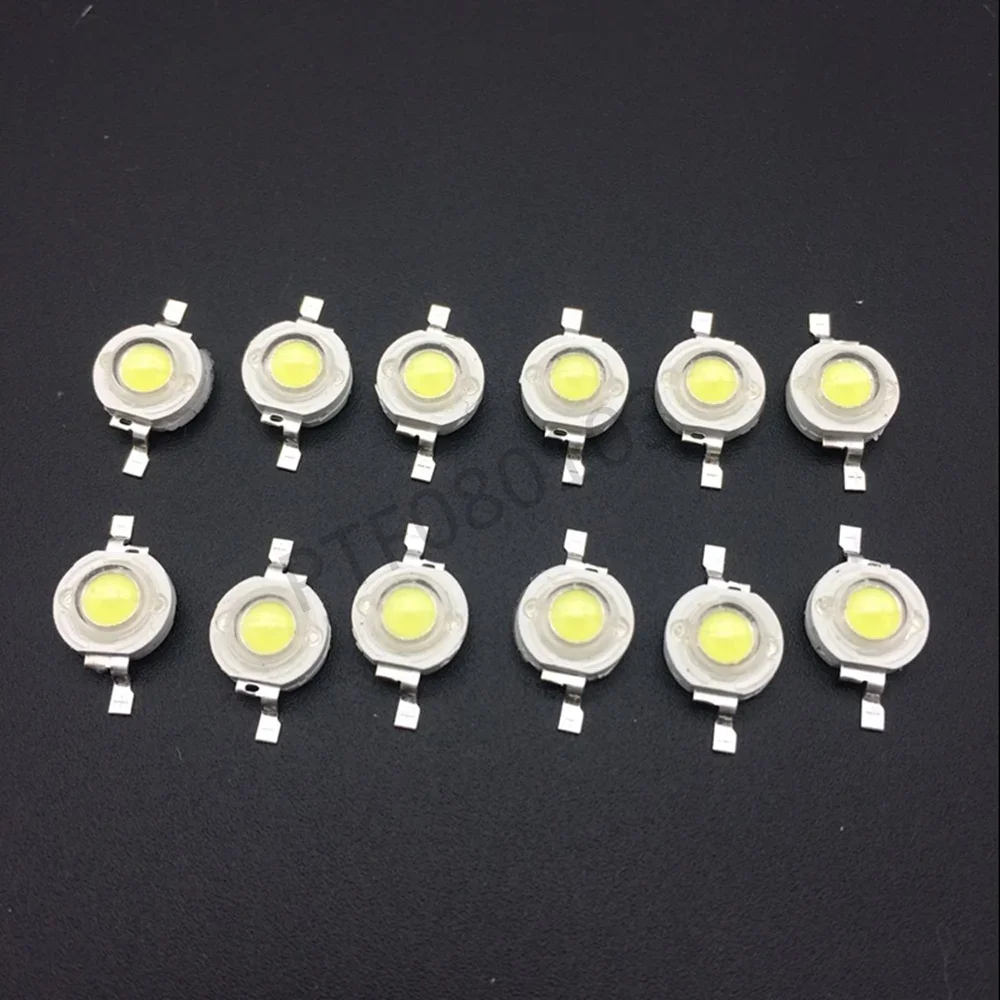 10pcs 3W High Power Cold White LED 10000K-15000K led 3.2-3.8V 700mA 180-200Lm led chip