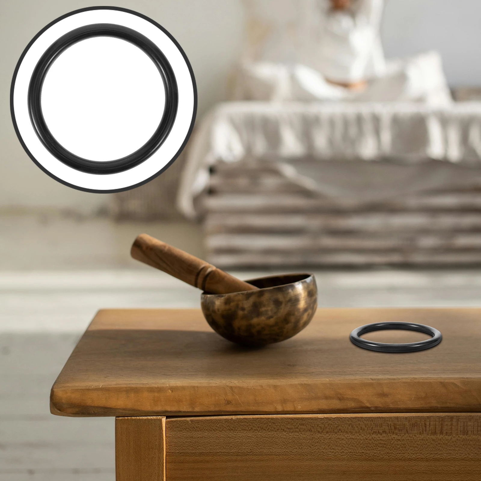 

Rubber Gasket Ring for Singing Bowls Sound Washer Medium Size Bowl Accessories Anti Slip Crystal Bowl Rubber Pad