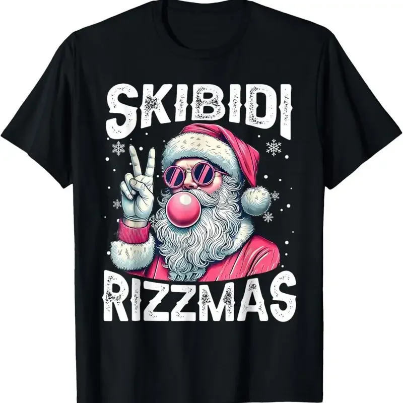 Skibidi Rizzmas Christmas Rizz Santa Claus Charisma Kid Cool T-Shirt