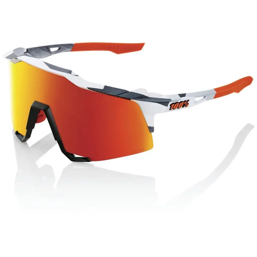 

SPEEDCRAFT Sport Performance Cycling Sunglasses Soft Tact Grey Camo HiPER Red Multilayer Mirror Lens