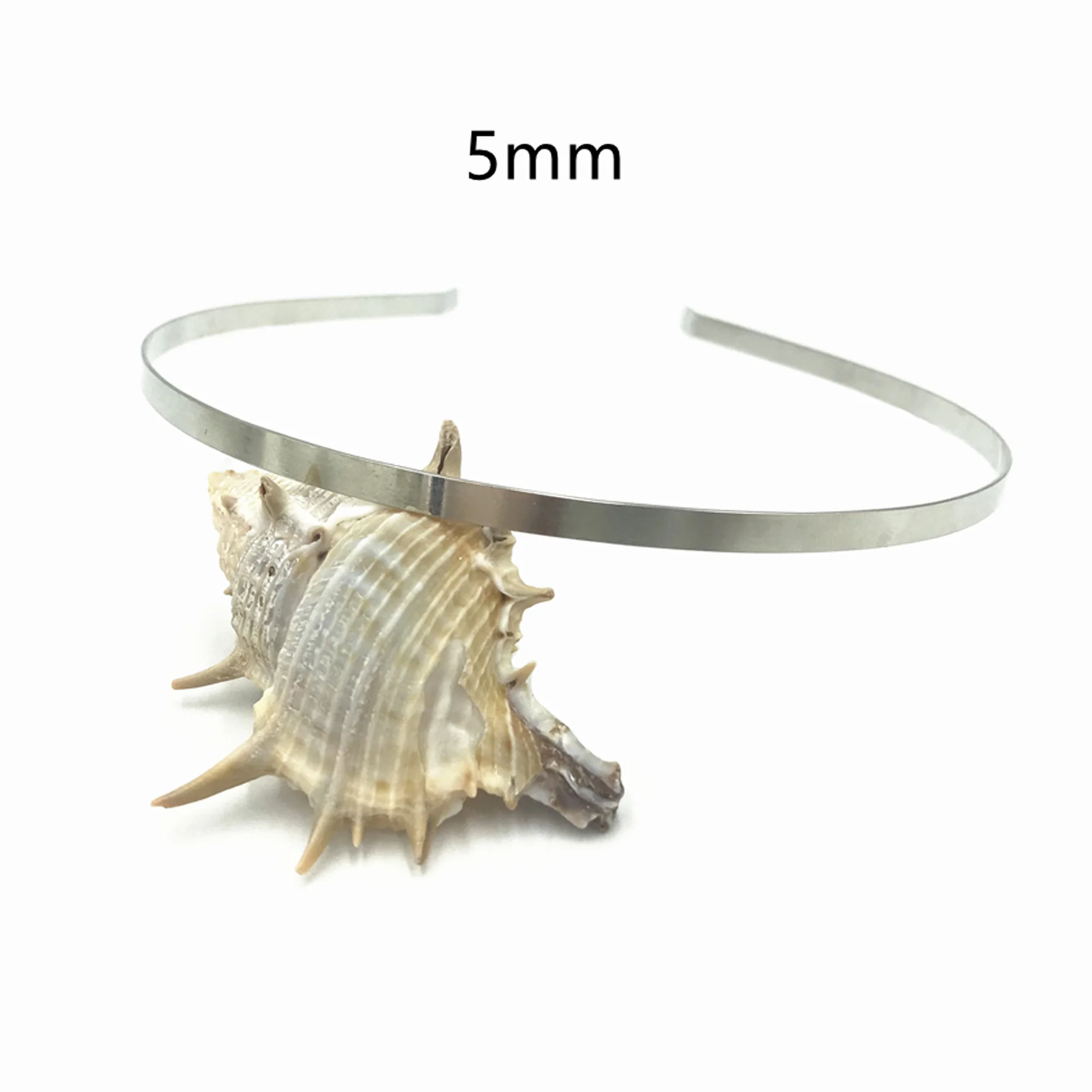 20 Stücke 1,2mm 3mm 5mm 7mm 10mm Metall Haarband Großhandel Gold Silber Schwarz Stirnband für Mädchen Haar Handwerk Haar Hoop Kopfbedeckung – Detail 11