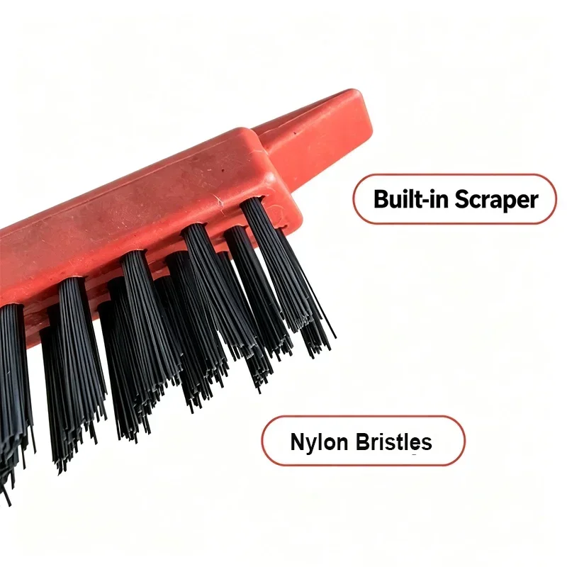 4Pcs Cleaning Brush Set Nylon Steel Wire Copper Wire Brush with Scraper for Gas Stove Tile Grout Kitchen Deep Cleaning