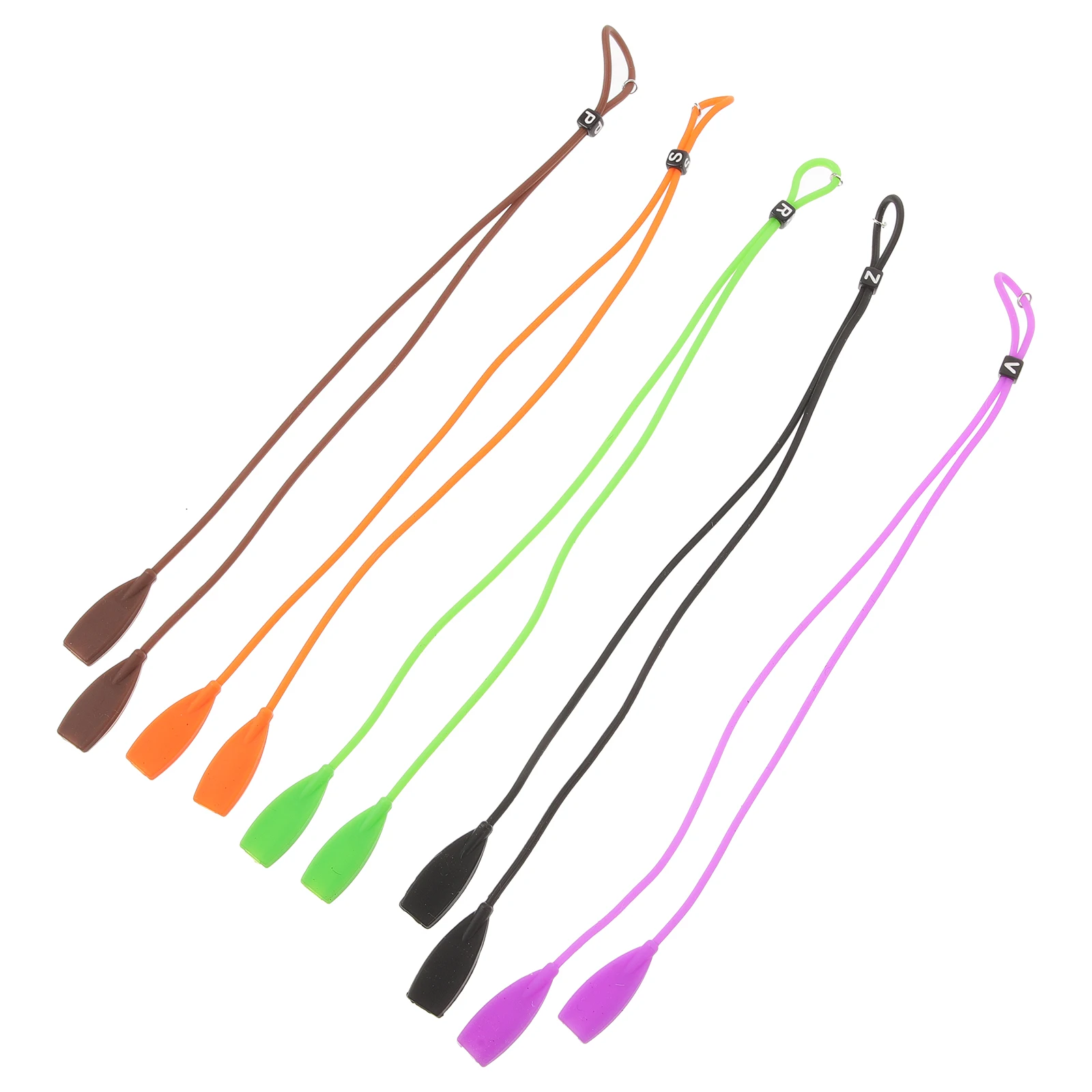 5 Pcs Glasses Rope Eyeglasses Strap Flexible Silicone Non slip Adjustable Chains 52cm Colorful Lanyards For Sports Dive