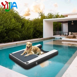 Stock Black Inflatable Large Dog Floating Ramp - Swimming Pets Up to 220 Pounds Large Dogs - Inflatable Stairs For Boats, Docks