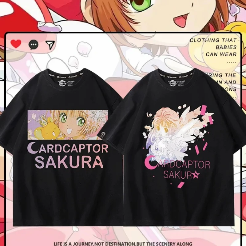 Anime Cardcaptor Sakura Cosplay Short Sleeve T Shirt Women Men Harajuku Aesthetic Graphics Tshirt Cotton Tees Streetwear