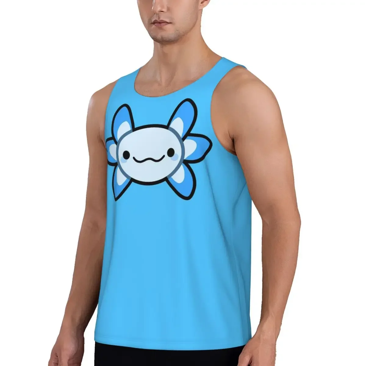 Quick Dry Axolotl Blue By Matx Ft Gym Tank Muscle Sleeveless Shirt Bodybuilding Breathable Vest