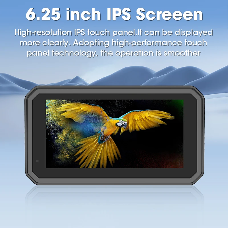 Navigasi GPS Motor Carplay 6,25 inci, Pembongkaran Cepat, Tahan Air IP67, Multimedia WIFI, Android Auto, untuk Dashboard Motor