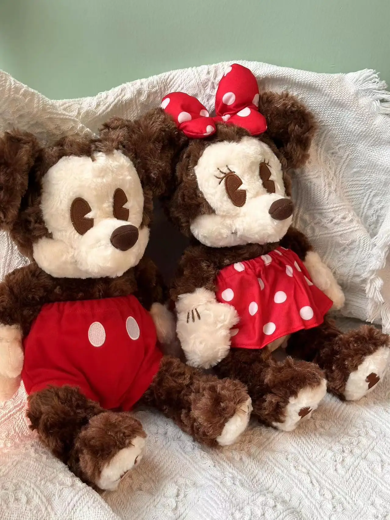 

Mickey Minnie Plush Toy Same as Japan Theme Park Cuddly Stuffed Animal Companion Gift for Girls Soft Doll