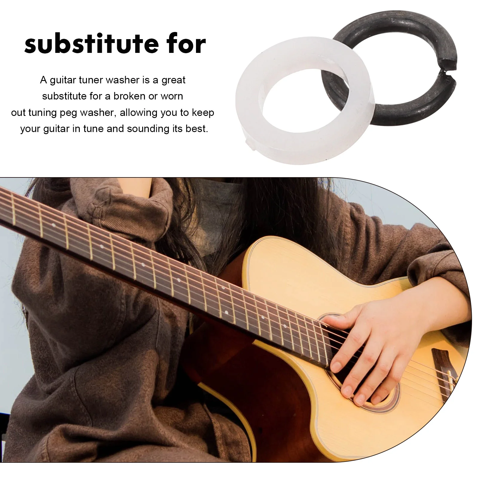 10Pairs Guitar Tuning Peg Spacer Tuner Washer Plastic Tuner Gasket Accessory For Tuning Spacers Portable Guitar Supply Accessory