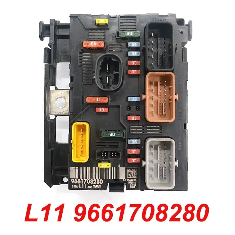 Used Genuine Fuse Box Control Unit Assembly BSM L11 9661708280 9664055780 For Peugeot 207 307 Citroen C4 C5