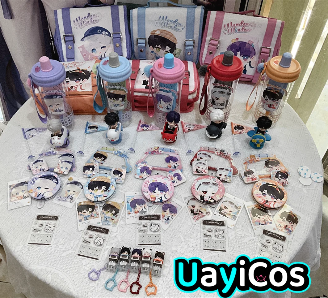 In Stock Original Love and Deepspace Sylus Rafayel Stuffed Time To Travel Wander Wonder Plushie Doll Badge Photo Card Water Bott