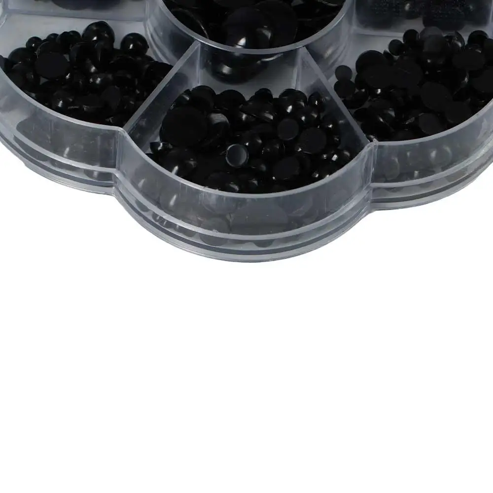 장난감 눈 DIY 재미있는 봉제 안전 눈 둥근 평평한 검은 눈 플라스틱 눈 인형 액세서리 곰 눈