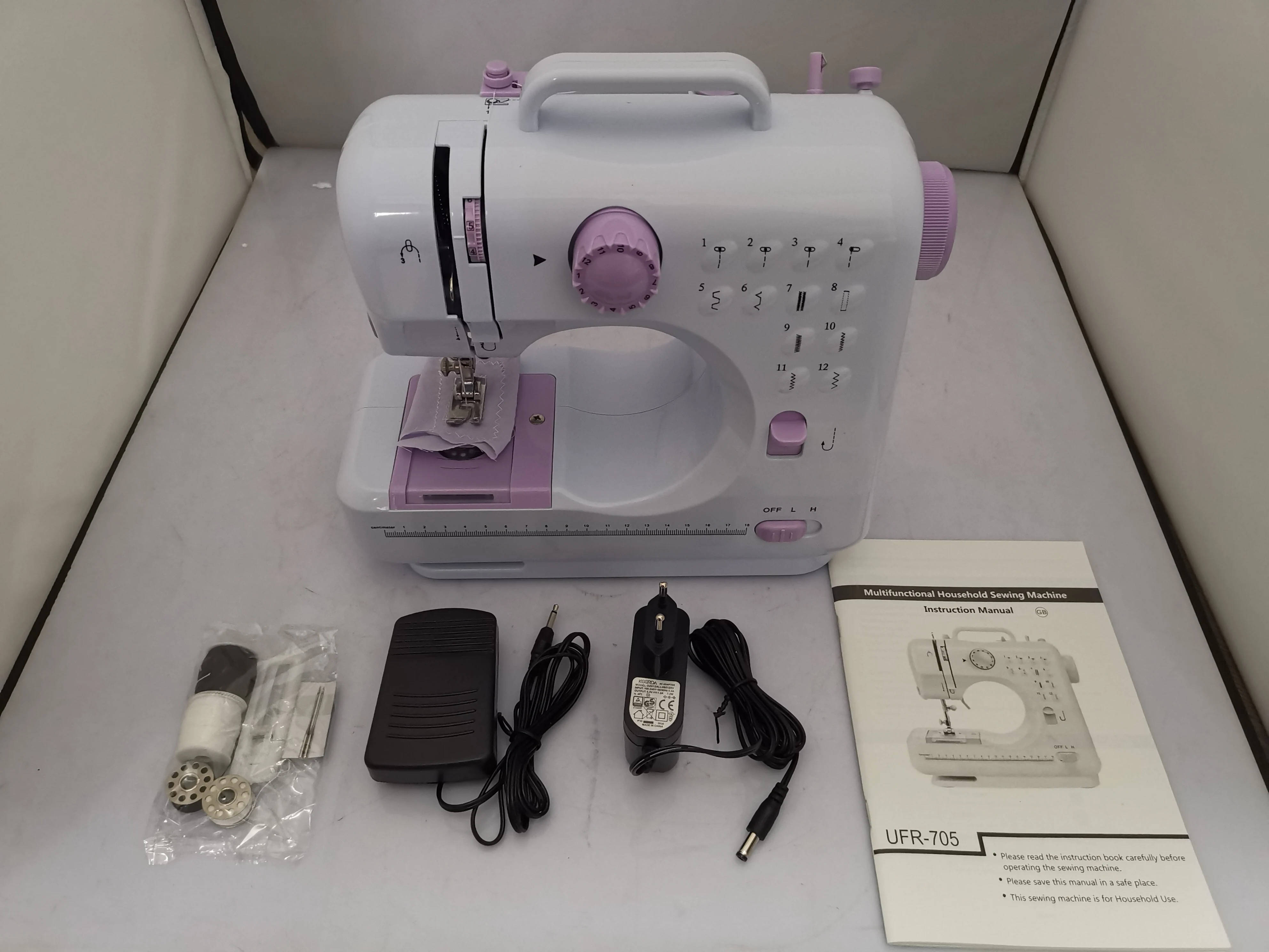 Small Mini Electric Household Sewing Machine, 505A Upgraded Multifunctional Sewing Machine with Overlock