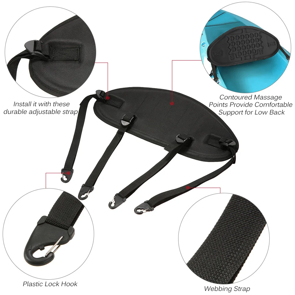 Oval Backrest with Nylon Buckle Platform Boat Backrest Children's Kayak Special Cushion Seat Cushion