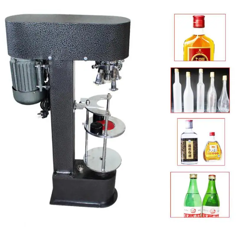 Metal Lid Capper White Wine Bottle Cap Capping Machine Olive Oil Whisky Lid Cover Locking Pressing Aluminum Metal Caps Sealer