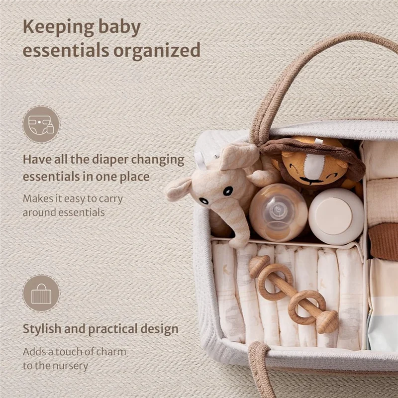 

A30F-Large Baby Shower Box For Newborn Necessities, Portable Mummy Bag For Baby Products And Large-Capacity Diaper Bag.