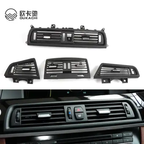 전면 후면 왼쪽 오른쪽 중앙 에어컨 그릴, BMW 5 시리즈 F10 F11 용 AC 벤트 배출구 패널