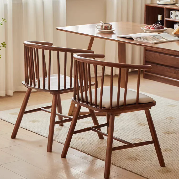 #Nordic Solid Wood Dining Chair Coffee Chair Princess Chair Restaurant Simple Japanese Home Leisure Chair