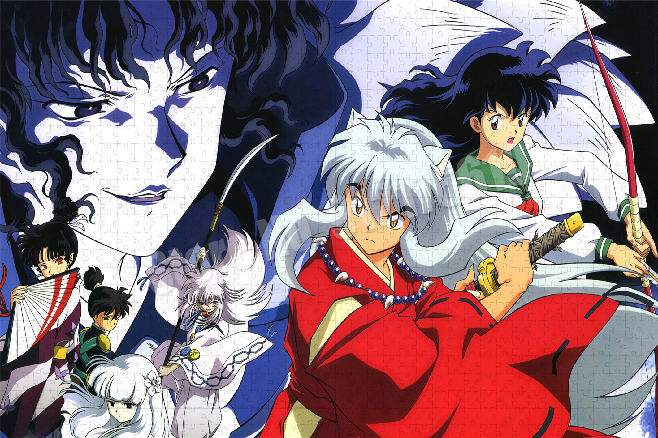 300/500/1000 Pieces Jigsaw Puzzles Anime Inuyasha Puzzle Adults Kids Intellectual Educational Diy Toys Family Couple Game Gifts