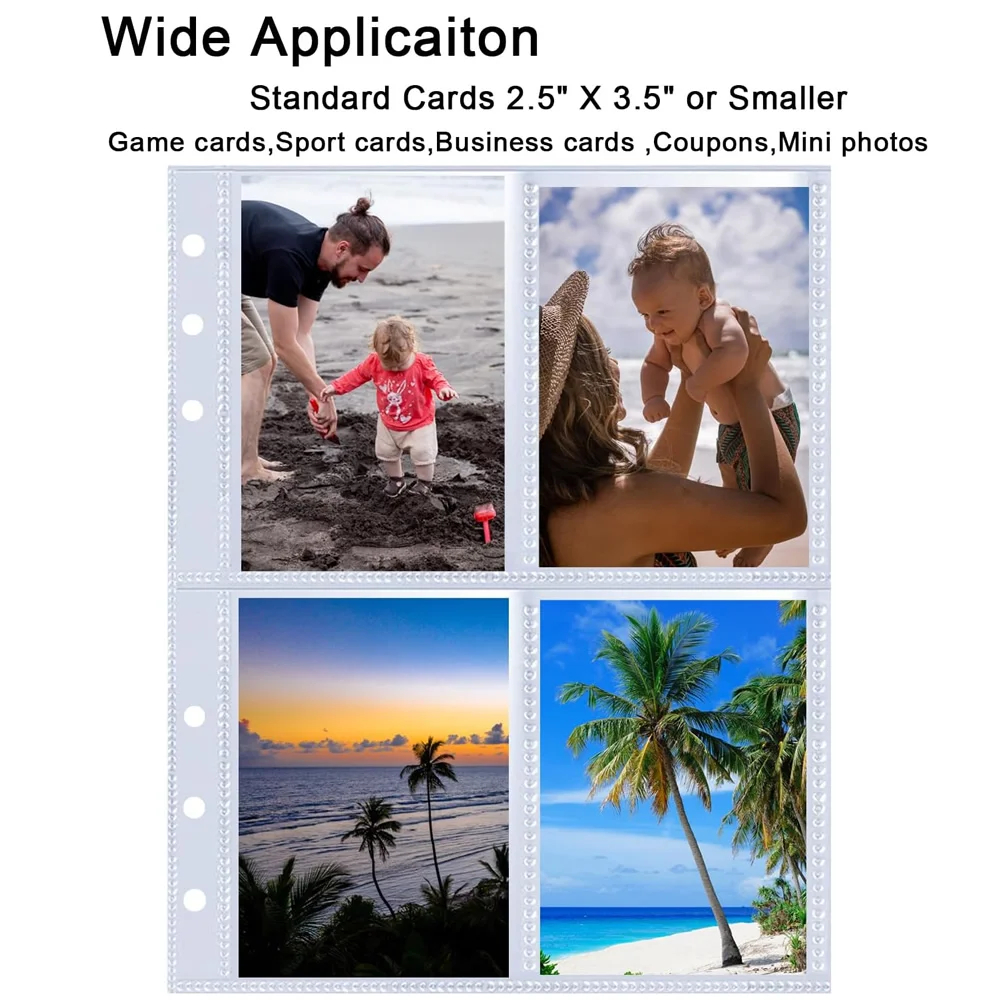 สมุดใส่การ์ดสะสม 4 ช่อง สำหรับใส่การ์ดเบสบอล ยูกิโอ โปเกมอน การ์ดกีฬา ขนาด A5 6 รู แบบเติมได้ ของเล่นเด็ก