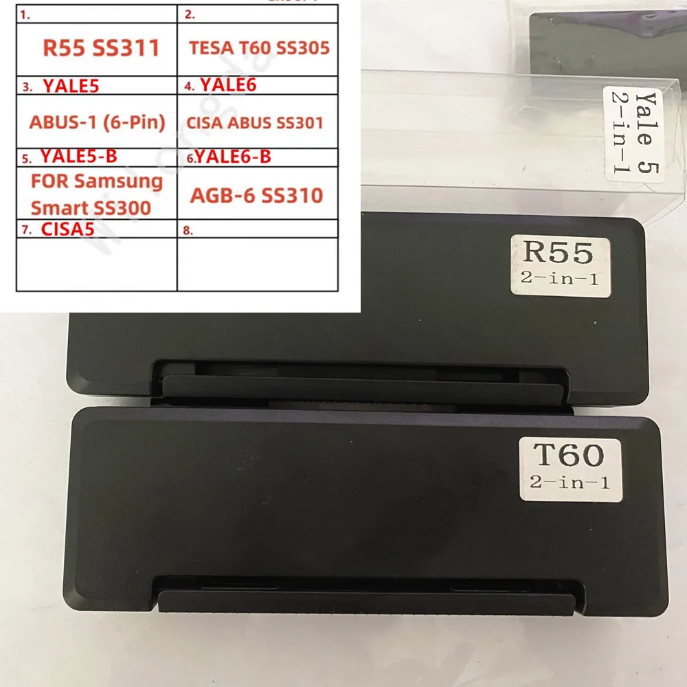 

locksmith tool 2 in 1 function same as lishi R6 SS304 TESA T60 SS305 R55 yale5 yale6 ABUS-1 SS301 SS310 SS300