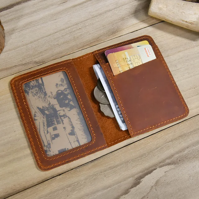 Mały portfel dla mężczyzn kobiet torebka na monety skórzana etui na karty bifold moneta walllet krótka torebka mężczyzn damska skórzana portmonetka slim bag